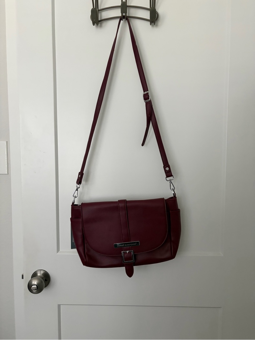 Burgundy Concealed Carry Crossbody Purse